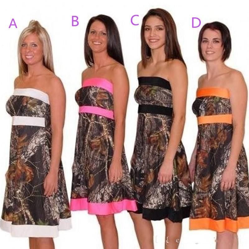 camouflage bridesmaid dresses