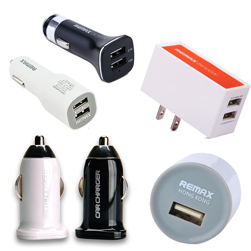 Remax Mobile Phone Tablet Car Charger Travel Wall Chargers Adaptor 2.1A