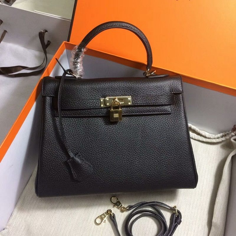 10A02 Kely Bag High Quality Litch Grain First Layer Cow Leather Bag