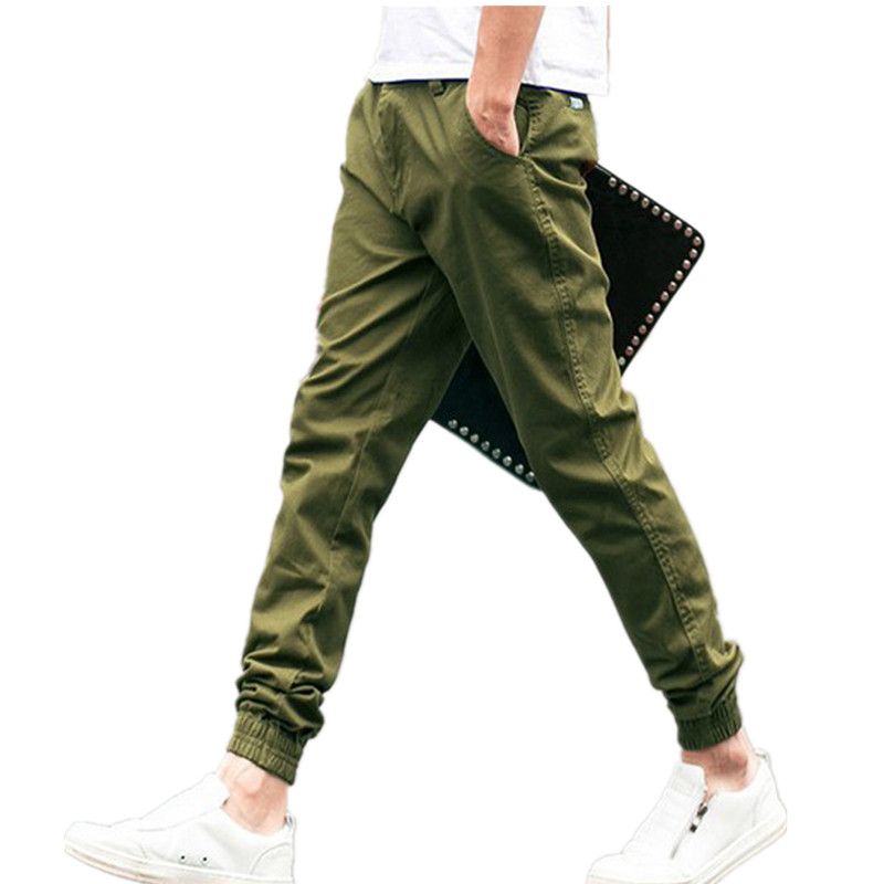 2016 Full Length Mens Joggers Pants Casual Sport Green Sweatpants Men ...