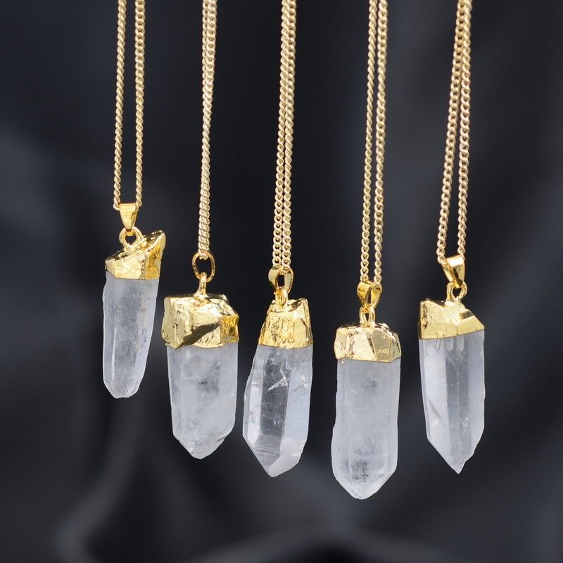 Wholesale New Arrival Fashion Rock Crystal Quartz Pendant Necklace
