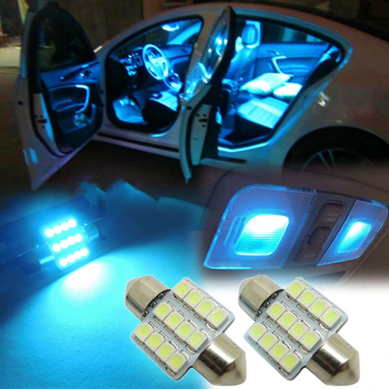 Car Bulbs 12 Smd 5050 Led Working Light Car Interior Aqua Blue Lights Clt 00p Best Car Light Bulbs Best Led Light Bulbs For Cars From Hgseo 2 81