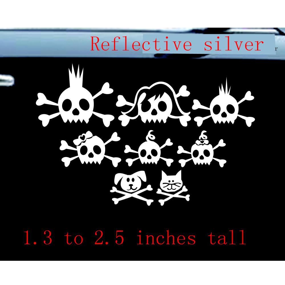 Reflective YOUR STICK FIGURE FAMILY Was Delicious Decal Funny Car Sticker 8/"x5/"