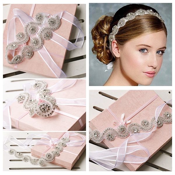 Cheap Crystal Tiaras Headbands Handmade Bridal Hair Accessories