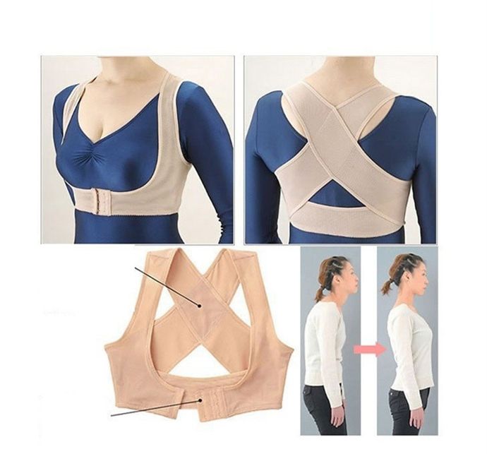 Breast Bust Push Up Body Shaper Bra + Back Support Posture Corrector