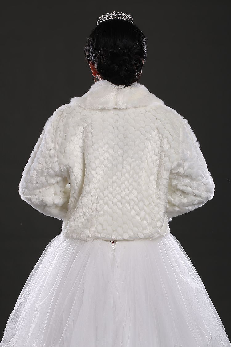 Wholesale BRAND 2015 Adoration Wedding Dress Jackets White Fur Faux