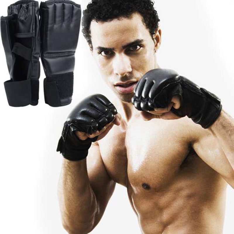Cool MMA Muay Thai Training Punching Bag Half Mitts Sparring Boxing Gloves