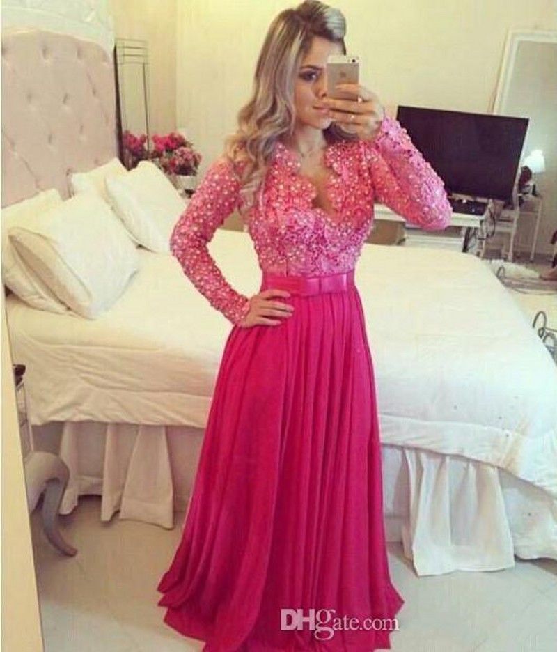 Vestido Mujer Cuello En V Con Lentejuelas Manga Larga Encaje Vestido Mujer Cuello En V Con Lentejuelas Manga Larga Encaje