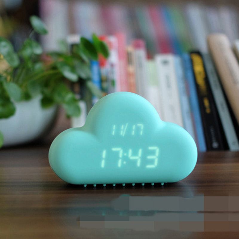 Original Muid Design Cloud Alarm Clock,Digital Geometric Mint Voice