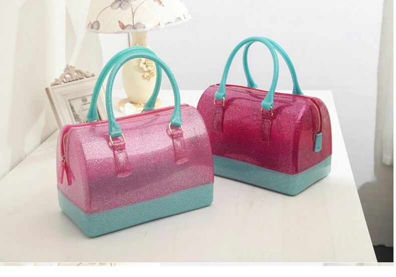 spring and summer 2015 jelly female bag candy color transparent