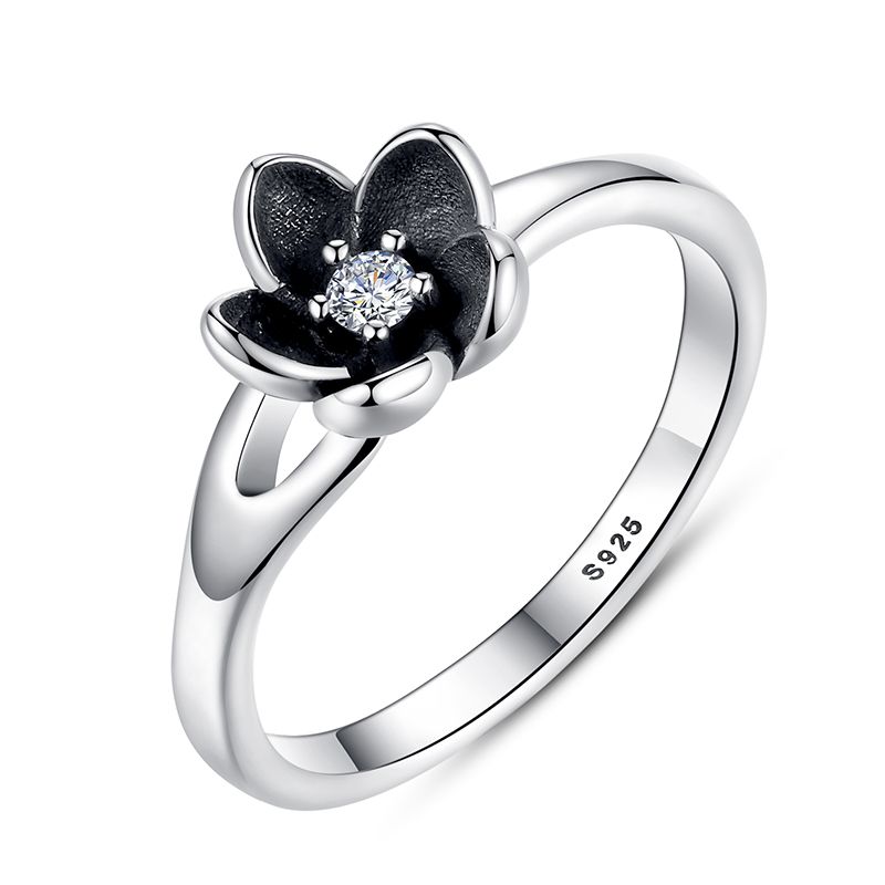 pandora anello fiore nero pandora anello fiore nero