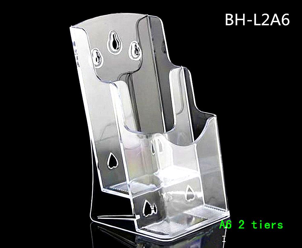 online cheap clear a6 two tiers pamphlet brochure literature plastic online pamphlet