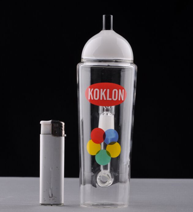 2019 Beautiful Straight Glass Bong KRYLON Spray Can Paint Glass Water