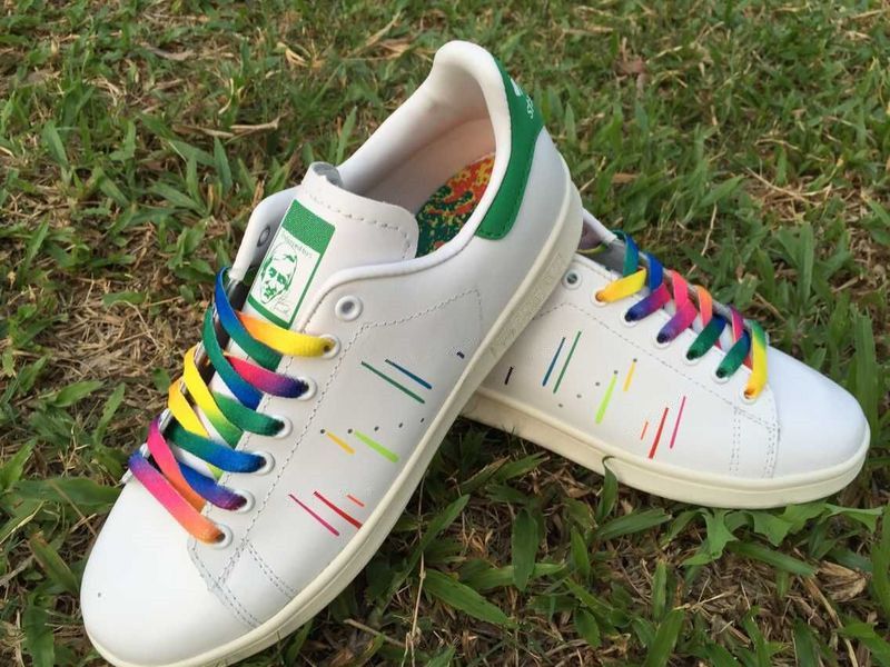 2021 2015 Fashion Stan Smith Colorful Splash Ink Sneakers Genuine Leather Women Mens Smith 