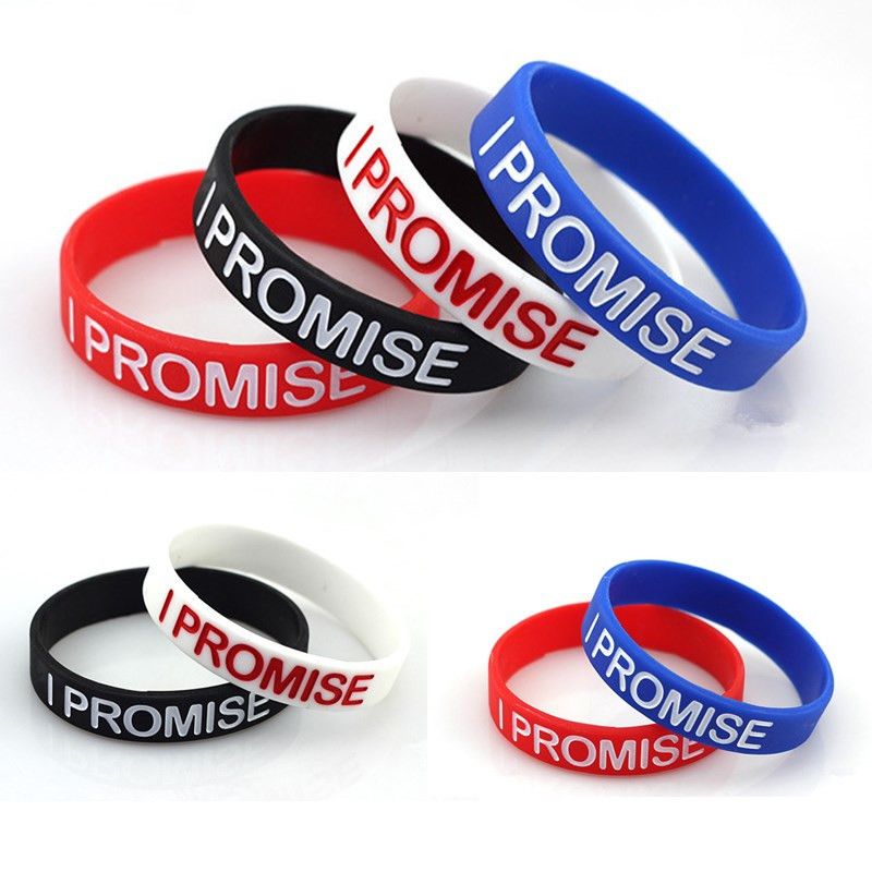 lebron james i promise silicone bracelet printed logo wristband