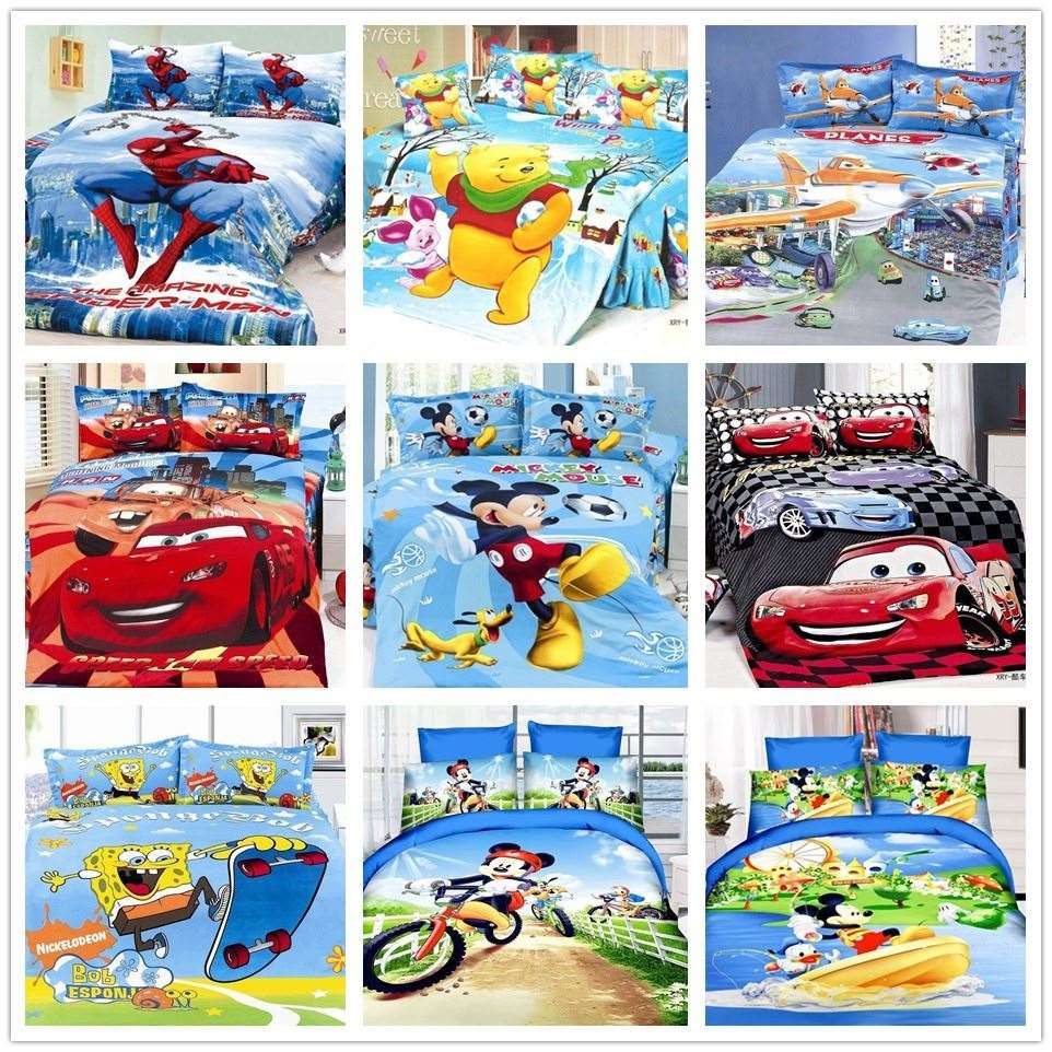 Boys Sports Car Cartoon 3d Bedding Set Gifts Twin Bed Boys Sports Car Cartoon 3d Bedding Set Gifts Twin Bed Linens Football Mickey Mouse Duvet Cover Sheet Pillow Case High Quality Itouch China