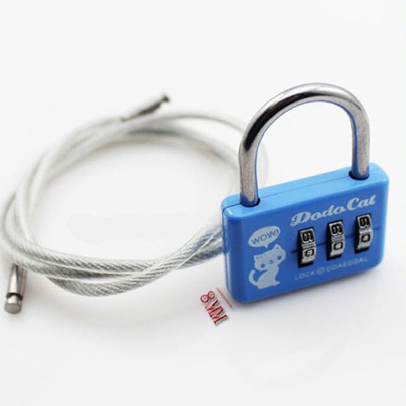 New High Quality Travel Luggage Suitcase Lock Padlock Wire Rope Digital