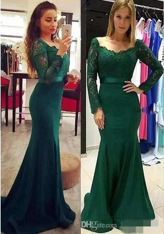 green dinner dress