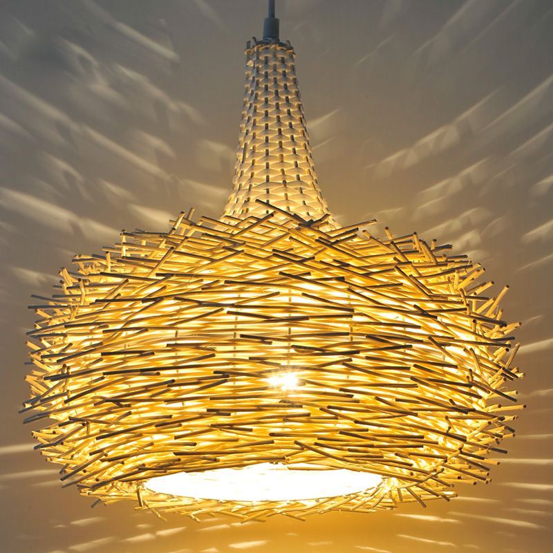 Past Rattan Birdcage Dining Room Hanging Lamp American Village Past Rattan Birdcage Dining Room Hanging Lamp American Village Bedroom Pendant Light Kitchen Balcony Lights Ing Track