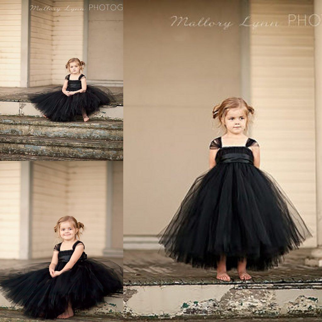 girls black tulle dress