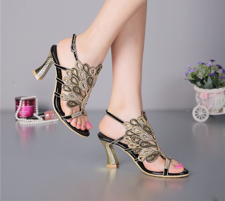 Women Banquet Prom Party Shoes Summer Rhinestone Sandals Open Toe ...