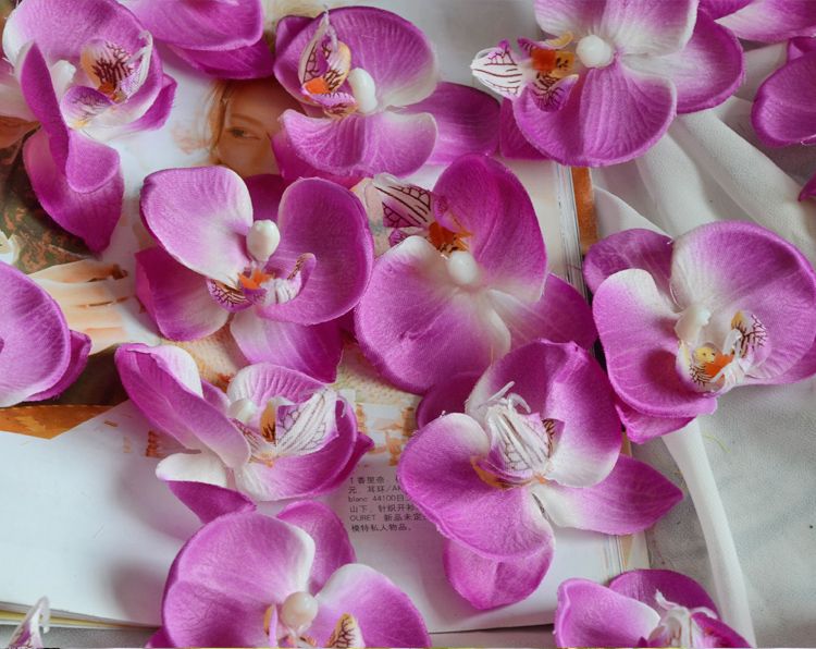 2021 11CM Orchid Flowers Artificial Flower Petals Silk Orchid Petals