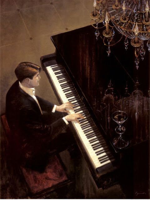Acheter Peinture Moderne Jazz Duet Piano De Brent Lynch Huile Sur