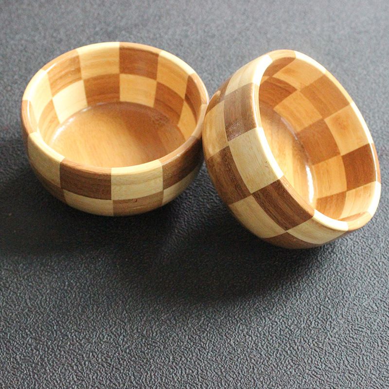 Knit weaven wood bowls Dinnerware dining tools bamboo bowls for kids high quality kitchen dining tool