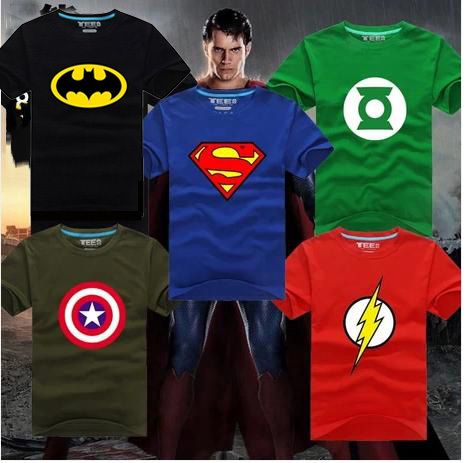 wholesale 2016 new fashion brand superhero spiderman superman iron women s plus size batman shirt