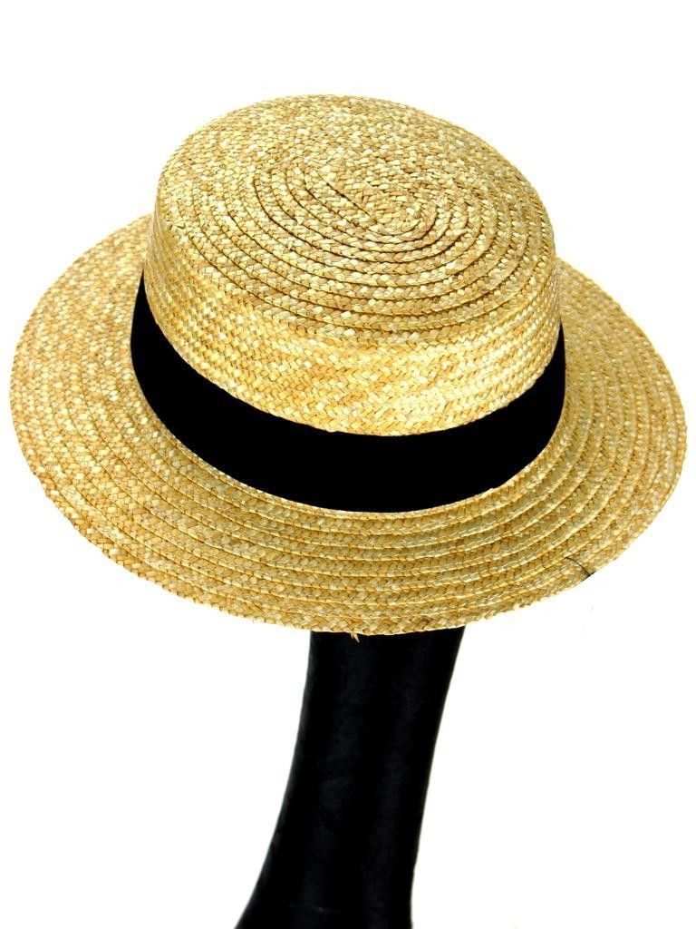 2018 Men Beach Sun Straw Hat Boater Hat Sailor Skimmer 