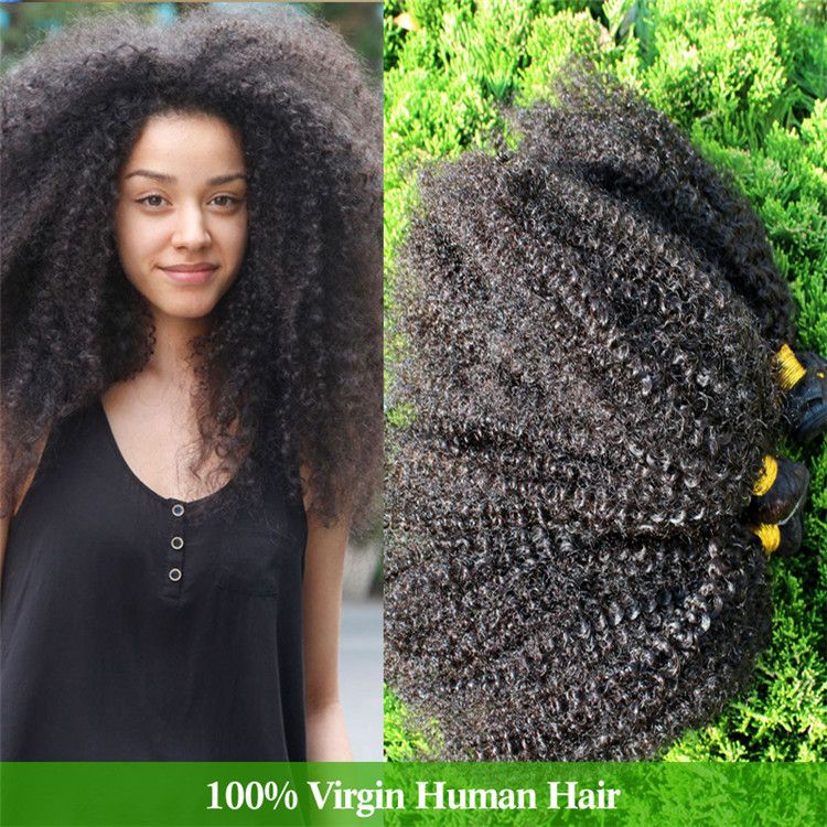 7a Mongolian Afro Kinky Curly Hair Extension Unprocessed Virgin
