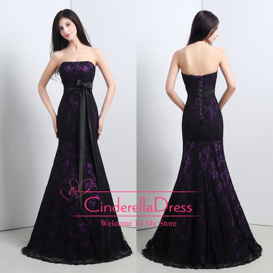 Black and purple mermaid wedding dress Black and purple mermaid wedding dress