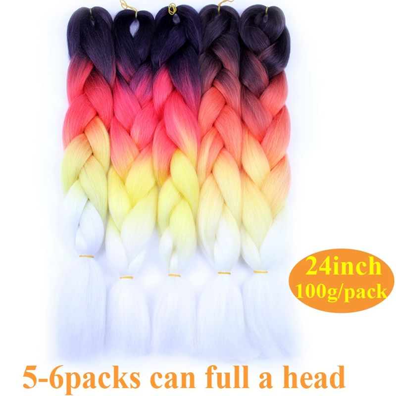 Wholesale Price Ombre Synthetic Braiding Hair Crochet Braids Senegalest