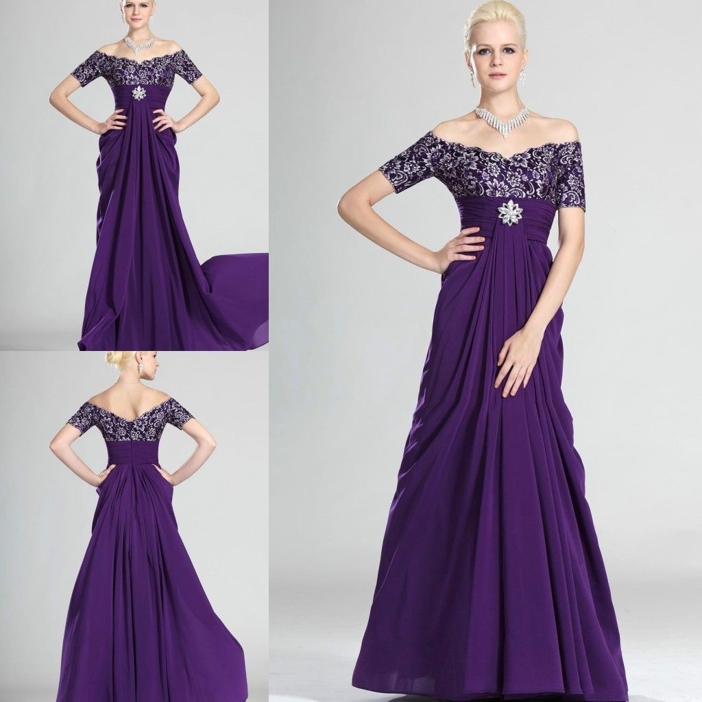 purple mother of the bride gowns
