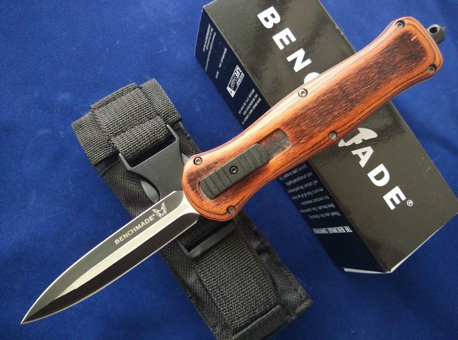 BM A016 166 3300 Infidel D2 Steel Survival Knife Double Blade Plain