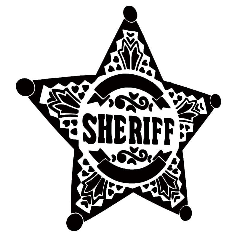 Sheriff Logo Vinyl Sticker Decal Car Auto Laptop Glass Bumper Door Car