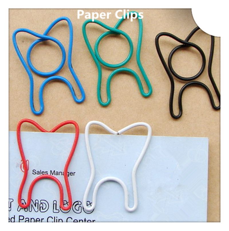 Wholesale BRAND Funny Tooth Shape Paper Clips Creative Bookmark Memo