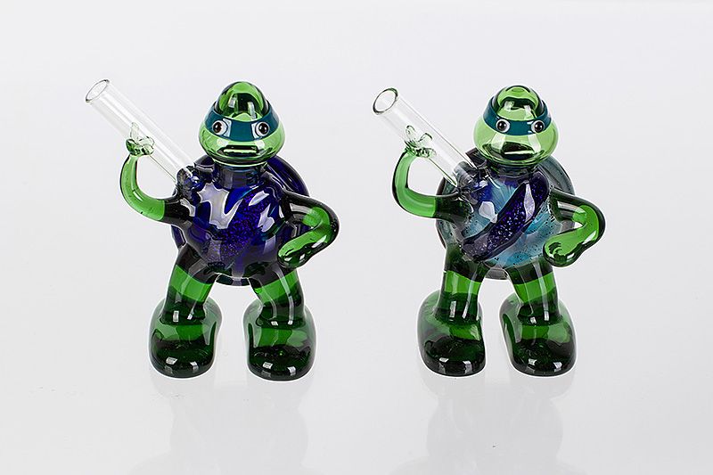 2017 New Design Of Ninja Turtles 9.5cm Green Glass Smoking Pipes Mini ...