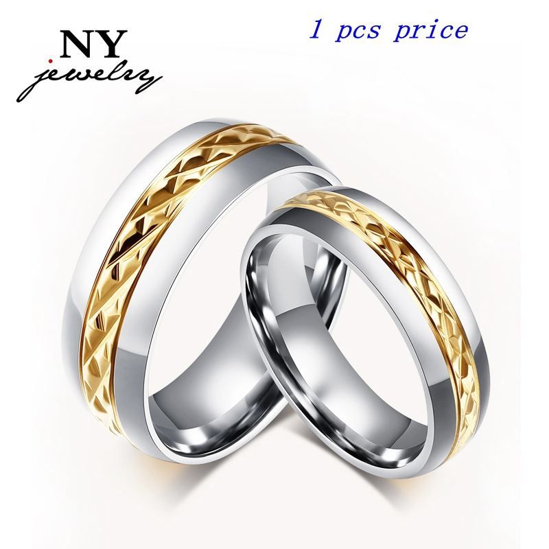 2019 Vintage Wedding Ring For Women Men 18k Gold Plated Cutting