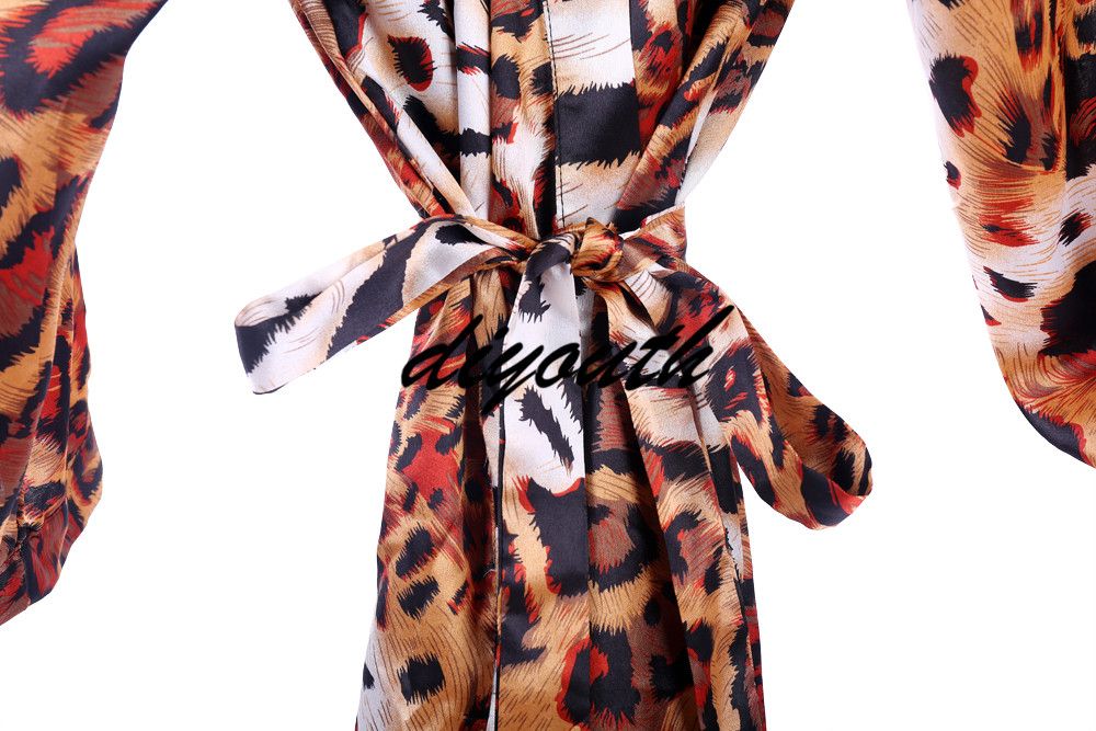leopard print robe silk