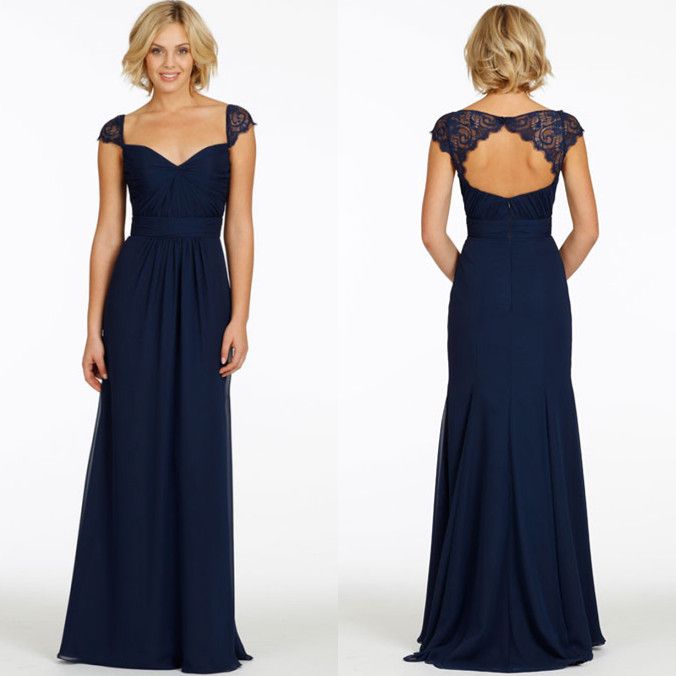 dark blue bridesmaid dresses long