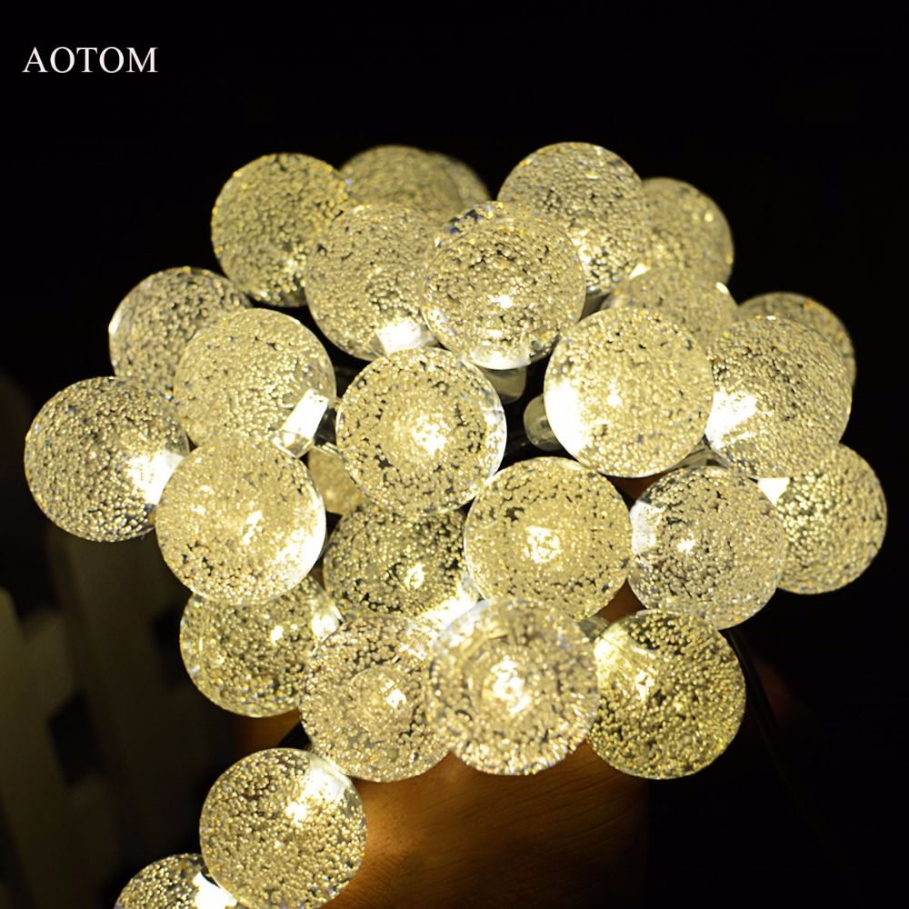 Whole Solar Powered Led Outdoor String Lights 6m 30leds Crystal Whole Solar Powered Led Outdoor String Lights 6m 30leds Crystal Ball Globe Fairy Strip