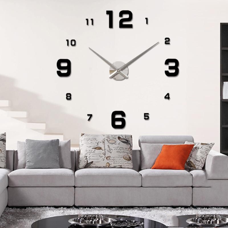 Whole 3d Modern Acrylic Mirror Wall Clock Saat Digital Large Whole 3d Modern Acrylic Mirror Wall Clock Saat Digital Large Led Relogio Parede Diy Home Decor Oversized Kitchen Clocks