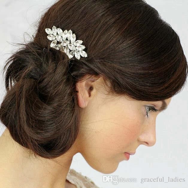 Silver Crystal Wedding Comb Prom Hair Wedding Bridal Hair Comb