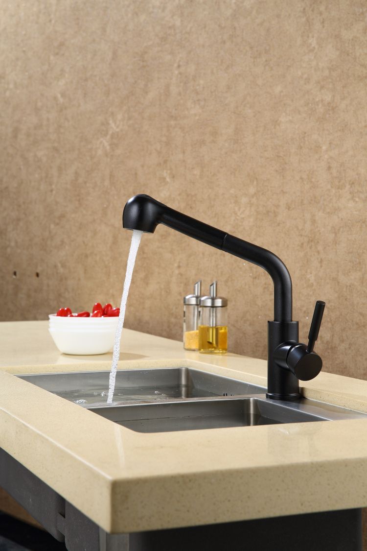 Compre Color Negro Extraiga El Grifo De La Cocina Grifo Mezclador