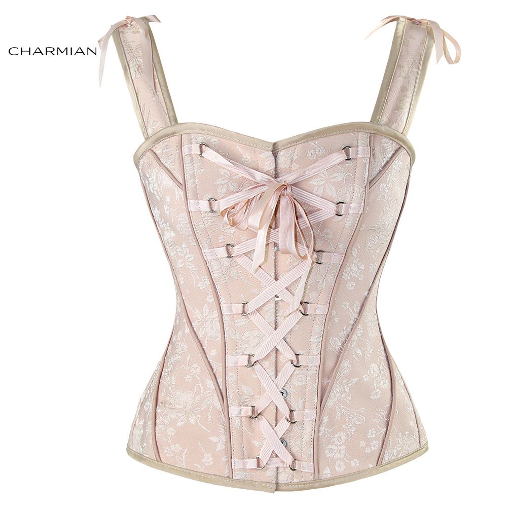 2019 Women'S Sexy Victorian Vintage Corset Vest Floral Bridal Overbust