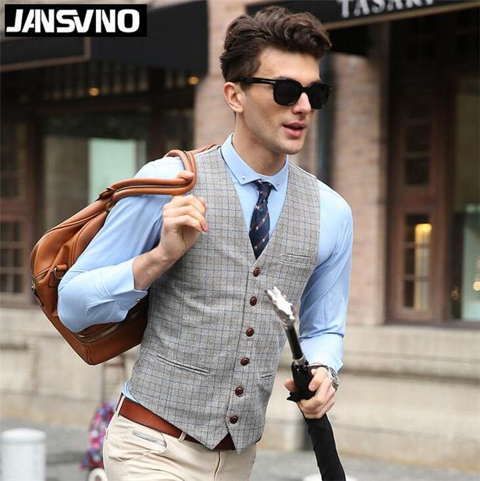 mens casual vest