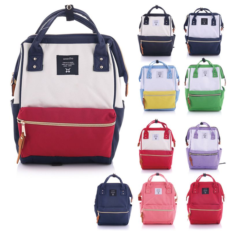 Japan Anello Original Backpack Rucksack Unisex Canvas Quality School Bag Campus Big Size to ...