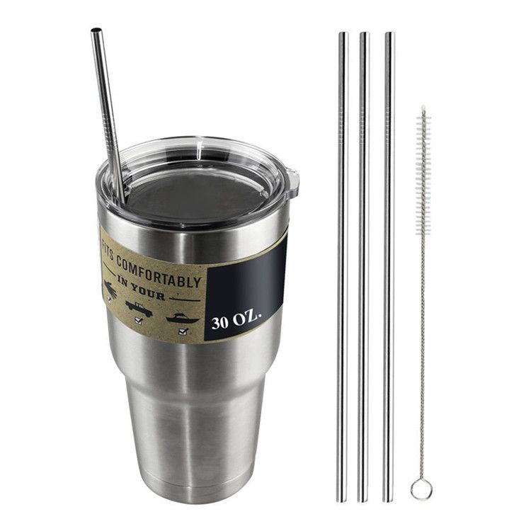 YETI STAINLESS STEEL DRINKING STRAWS With Cleaning Brush Set Retail