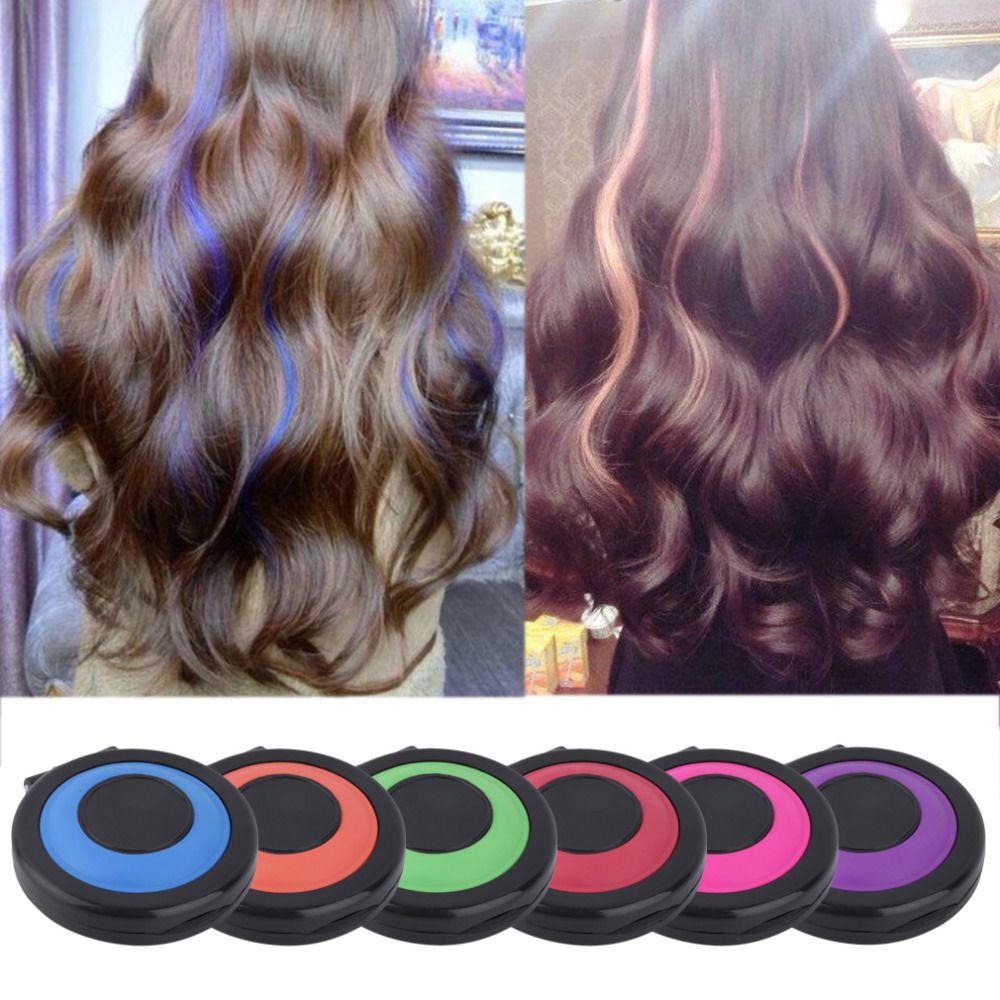 Temporary Hair Dye Powder Cake Styling Hair Chalk Set Soft Pastels